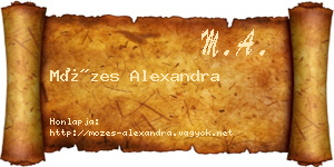 Mózes Alexandra névjegykártya