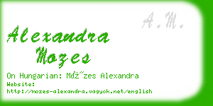 alexandra mozes business card